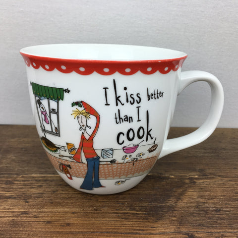 Creative Tops Born To Shop Hot Chocolate Mug I Kiss Better Than I Cook