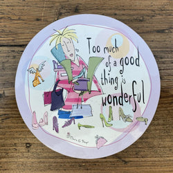 Creative Tops "Born To Shop" Coaster, Cork - 'Too much of a good thing...'