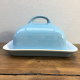 Denby Colonial Blue Butter Dish With Handle