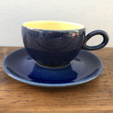 Denby Pottery Cottage Blue Tea Cup & Saucer