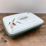 Denby Greenwheat Oblong Split Covered Vegetable Dish