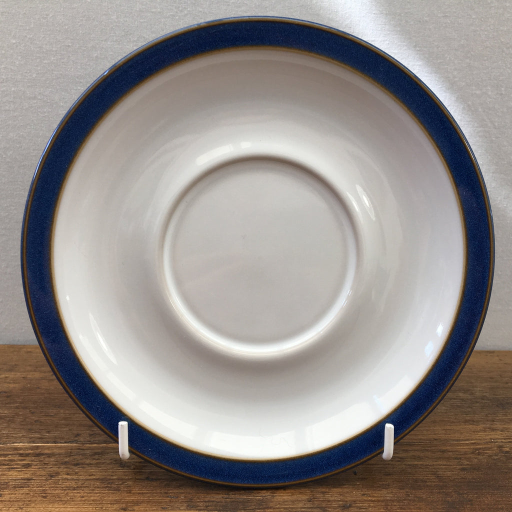 Denby "Imperial Blue" Gravy/Sauce Jug Saucer MrPottery
