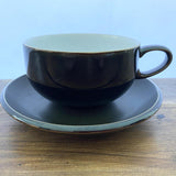 Denby Jet Black Tea Cup & Saucer