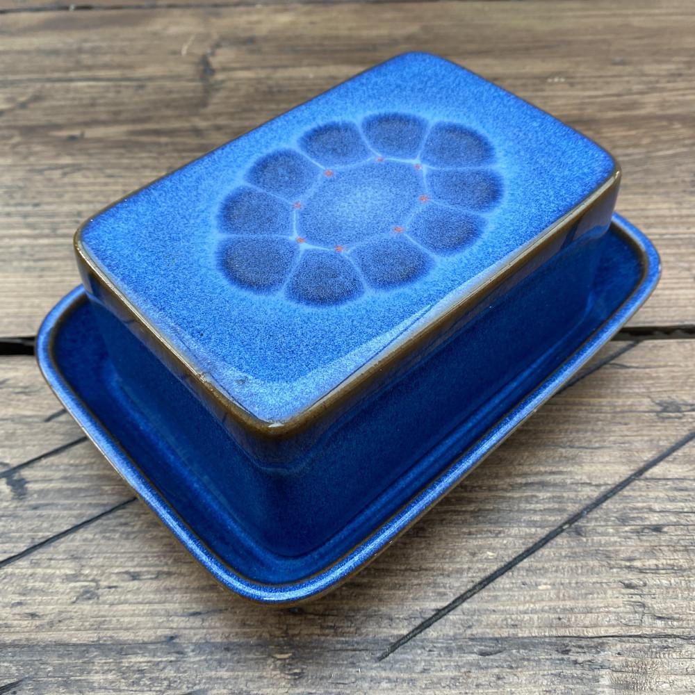 Denby "Midnight" Butter Dish (Box Style Flat Top) RARE MrPottery