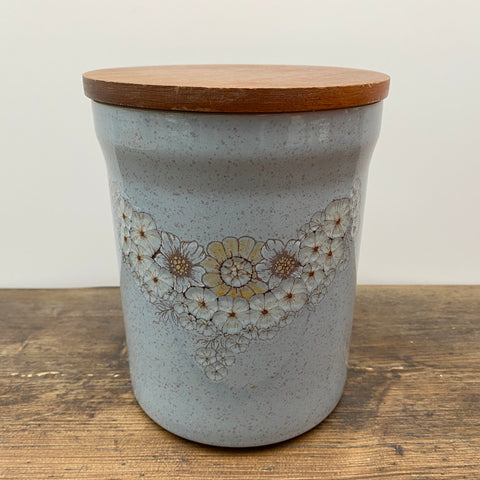 Denby Reflections Storage Jar Wooden Lid - 6.5" Tall