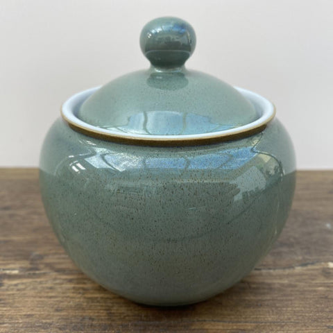 Denby Regency Green Lidded Sugar - Rounded Shape