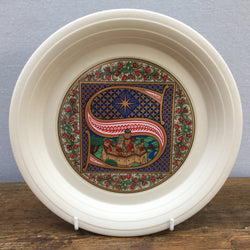 Hornsea Pottery Christmas Plate - Letter 'S' 1987