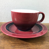 Hornsea Duet Carmine Tea Cup & Saucer