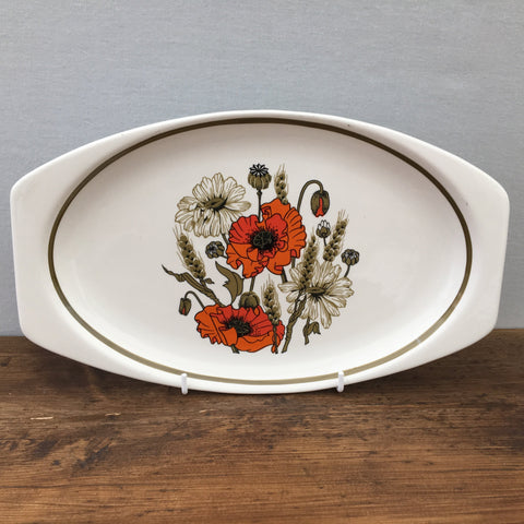 J & G Meakin Ovale Platte „Poppy“, 11"