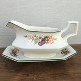 Johnson Bros Fresh Fruit Gravy/Sauce Boat & Stand