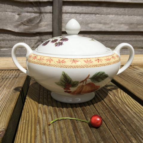 Johnson Bros Fruit Sampler Covered Sugar Bowl