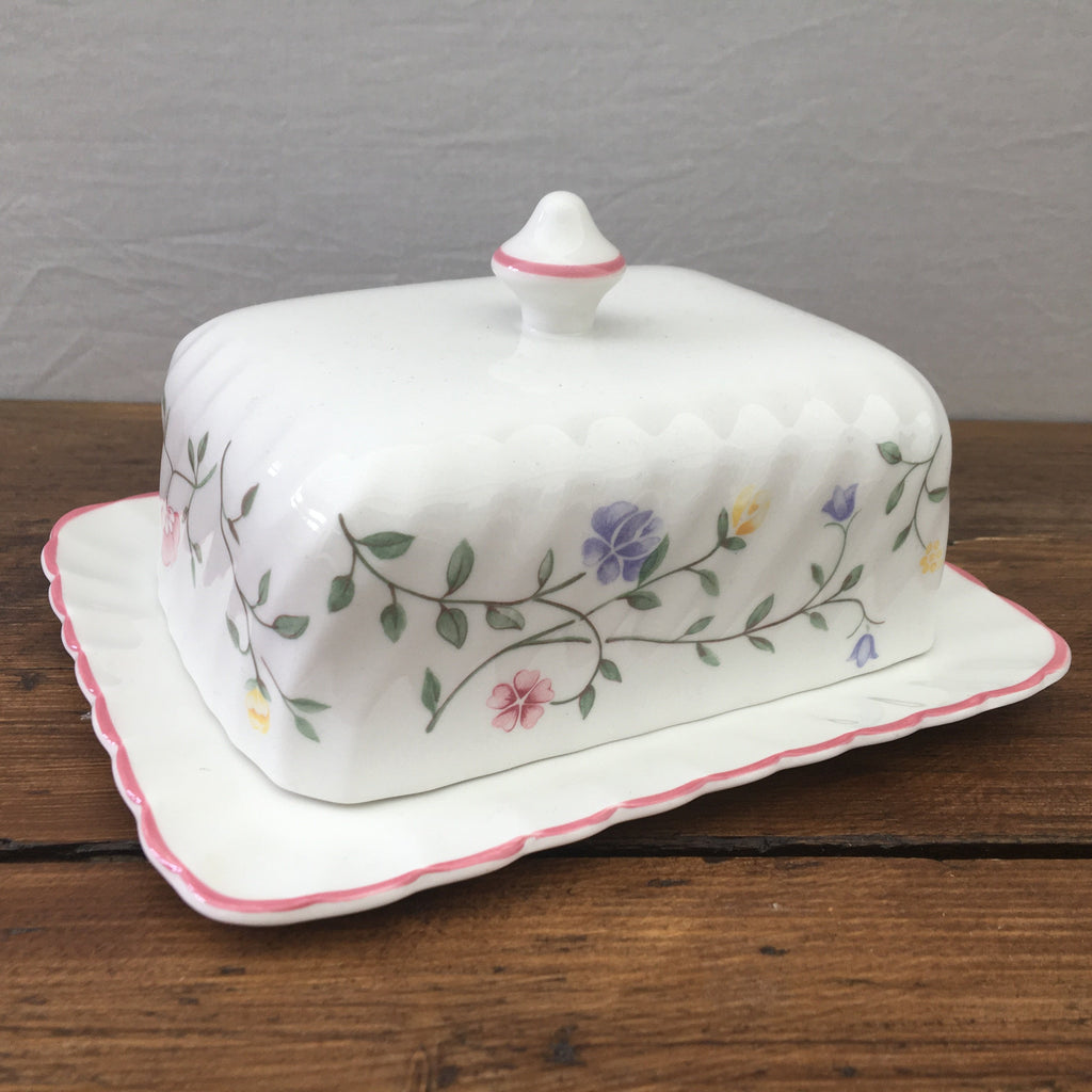 Johnson Bros "Summer Chintz" Butter Dish RARE MrPottery