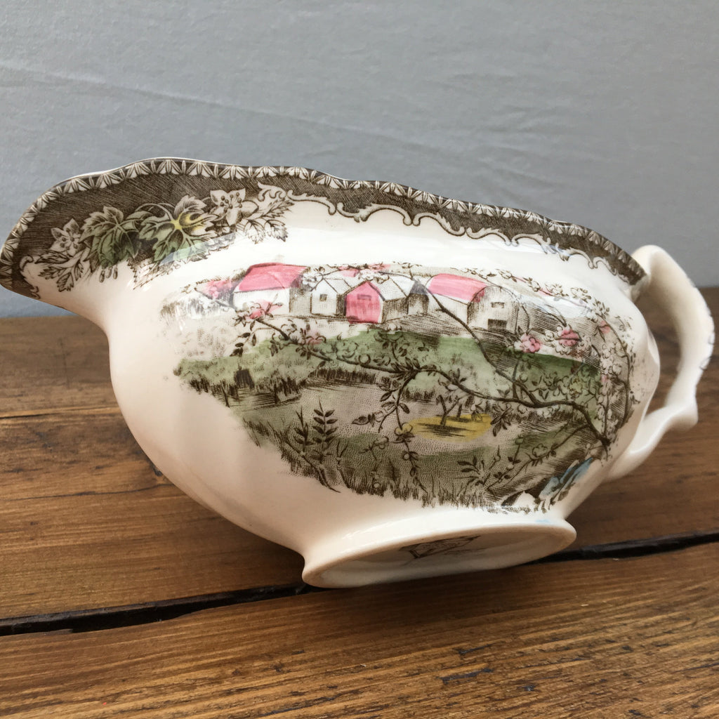 Johnson Bros "The Friendly Village" Gravy Boat (Apple Orchard) MrPottery
