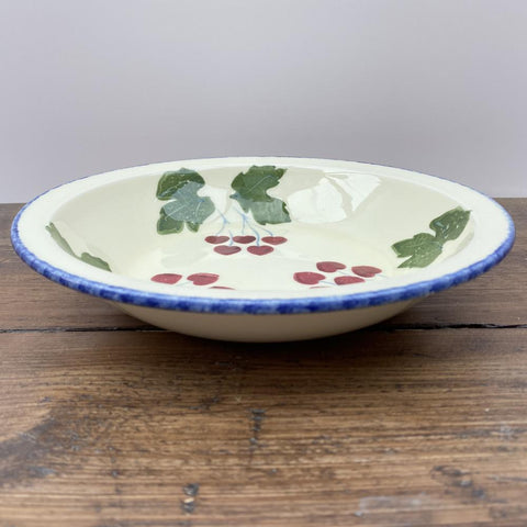 Poole Pottery Dorset Fruit 9" Rimmed Bowl - Cherries