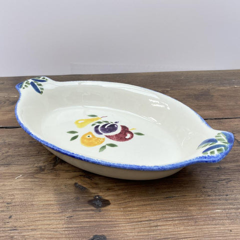 Poole Pottery Dorset Fruit Oval Roasting Dish - Mixed Fruit