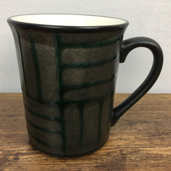 Poole Pottery Black Mug with Green Lines