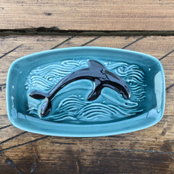 Poole Pottery Blue Dolphin Tray