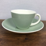 Poole Pottery Celadon Coffee Cup & Saucer
