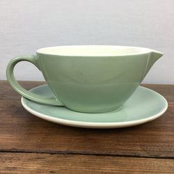 Poole Pottery Celadon Cameo Streamline Gravy Boat