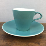 Poole Pottery Contour Tea Cup & Saucer (Narrow)