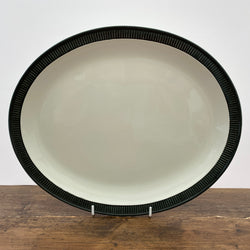 Poole Pottery Charcoal Oval Platter, 13"