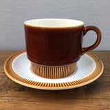 Poole Pottery Chestnut Breakfast Cup & Saucer