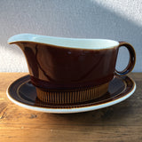 Poole Pottery Chestnut Gravy Boat & Stand