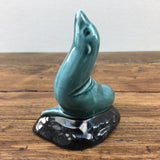 Poole Pottery Blue Glaze Seal Black Base