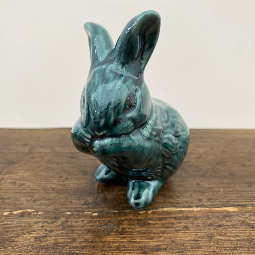 Poole Pottery "Blue Dolphin Glaze" Rabbit (Washing) MrPottery