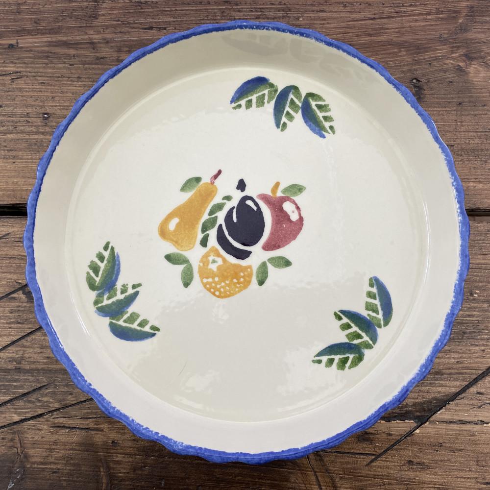 Poole Pottery "Dorset Fruit" Flan Dish, 10" (Mixed Fruit) MrPottery