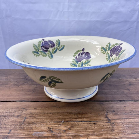 Poole Pottery Dorset Fruit Footed Serving Bowl (Plums)