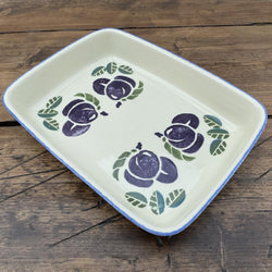 Poole Pottery Dorset Fruit Oblong Roasting Dish, Plums, Large