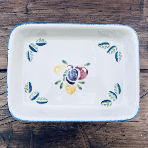Poole Pottery Dorset Fruit Large Oblong Roasting Dish - Mixed Fruit