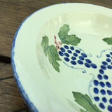 Poole Pottery Dorset Fruits Grapes Cereal Bowl, Rimmed, 7.25"