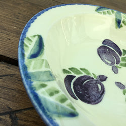 Poole Pottery Dorset Fruits Plums Soup Bowl, Rimmed, 7.25"