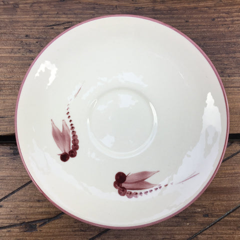 Poole Pottery Dragonfly Burgundy Tea Saucer