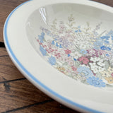 Poole Pottery Fleur Rimmed Bowl, 7.25"