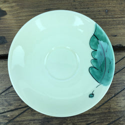Poole Pottery Green Leaves Tea Saucer