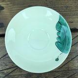 Poole Pottery Green Leaves Tea Saucer