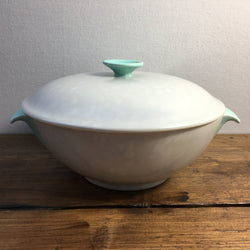 Ice Green & Seagull Streamline lidded vegetable dish