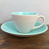 Poole Pottery Demitasse-Kaffeetasse „Ice Green & Mushroom“ (Streamline)