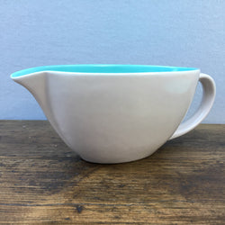 Poole Pottery Ice Green & Mushroom Gravy Boat (Streamline)