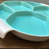 Poole Pottery Ice Green & Mushroom Large Hors D'oeuvre DIsh