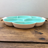 Poole Ice Green & Mushroom Round Hors D'oeuvre DIsh