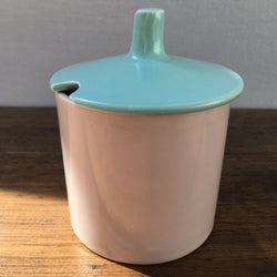Poole Pottery Ice Green & Mushroom Jam/Preserve Pot