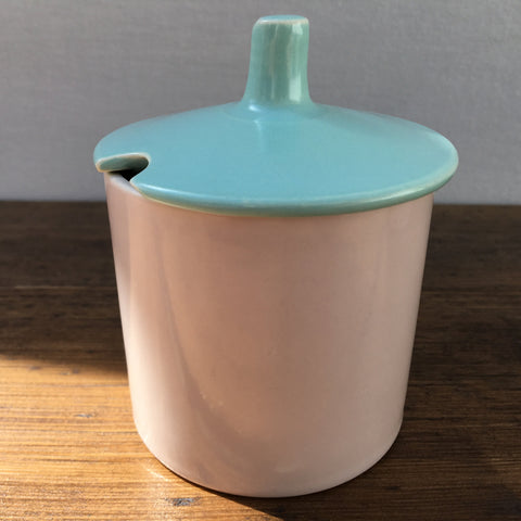 Poole Pottery Ice Green & Mushroom Jam/Preserve Pot