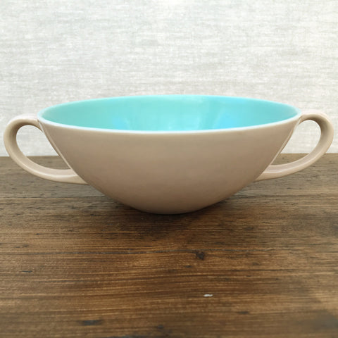 Poole Pottery Ice Green & Mushroom Soup Cup