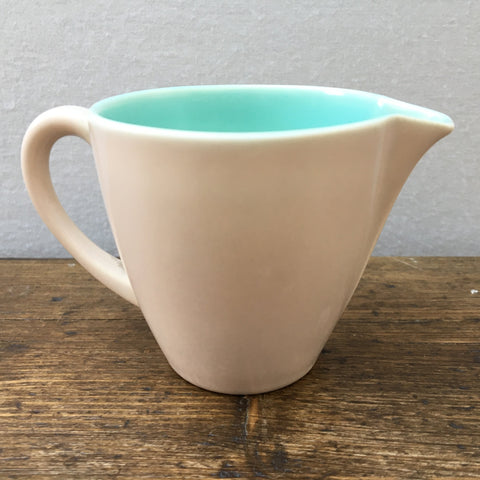 Poole Pottery "Ice Green & Mushroom (C96)" Cream Jug (Streamline)