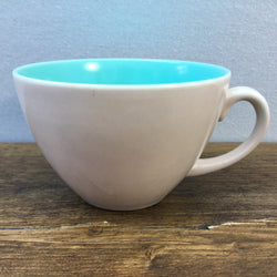 Poole Pottery Ice Green & Mushroom Wide Tea Cup (Streamline)