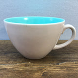 Poole Pottery Ice Green & Mushroom Wide Tea Cup (Streamline)
